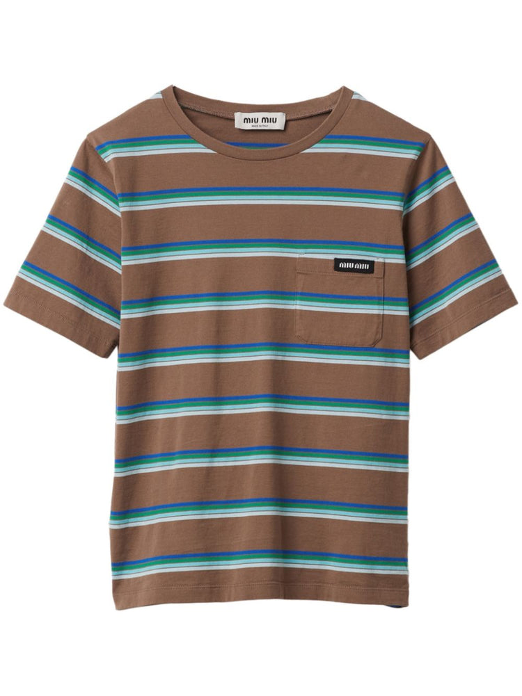 striped cotton T-shirt