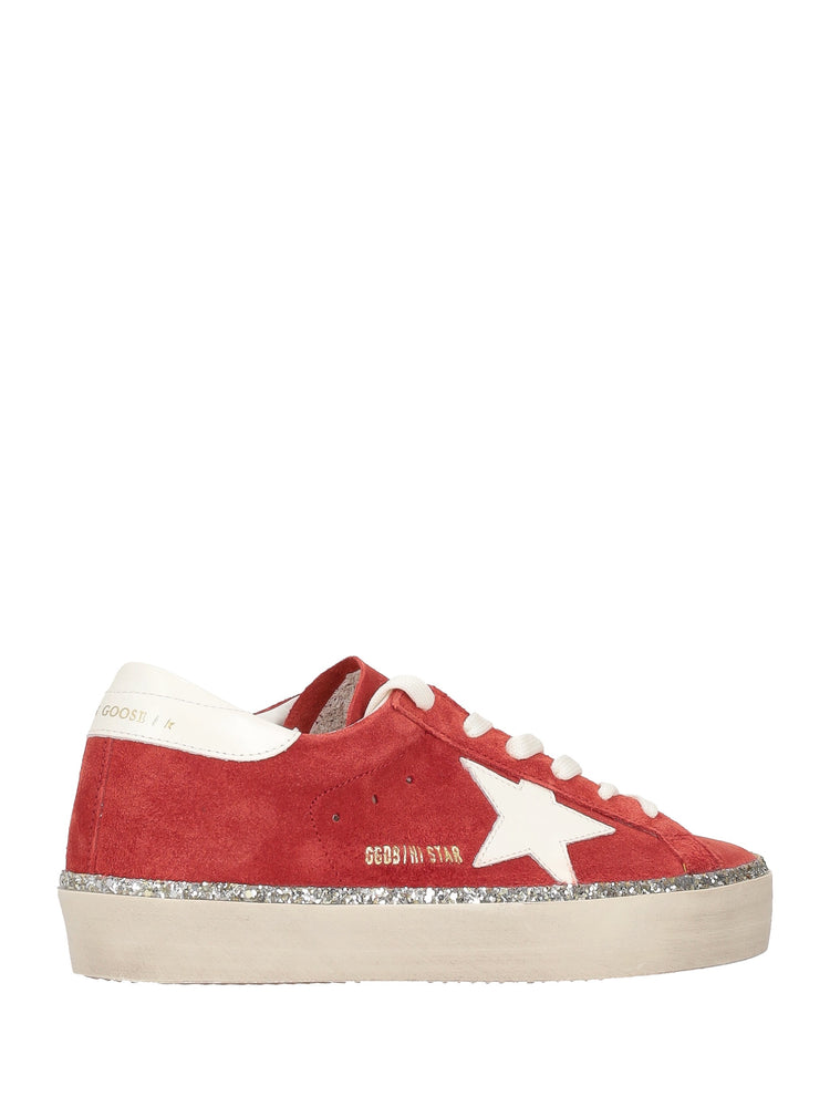 HI STAR SUEDE UPPER LEATHER STAR AND HEEL WITH GLITTER FOXING