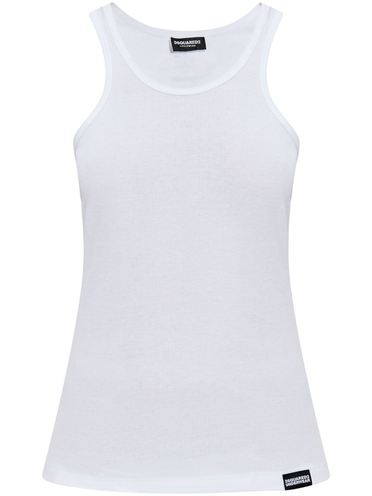 logo-patch tank top