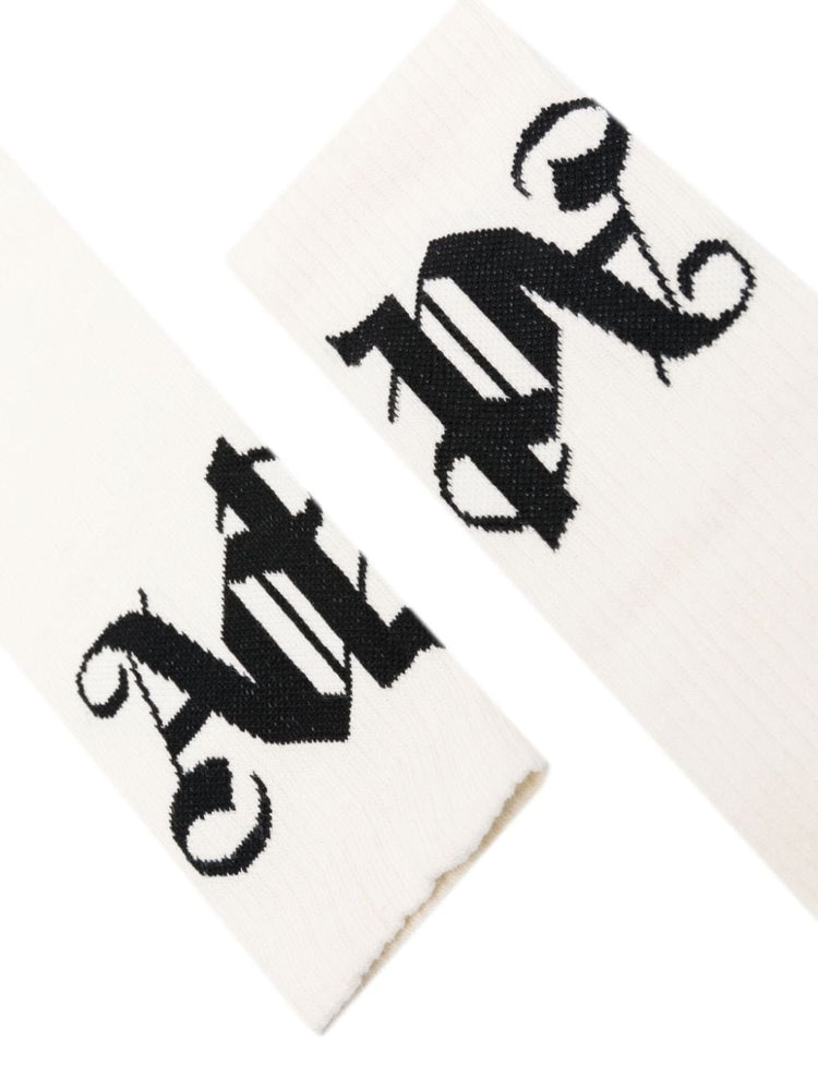 monogram-jacquard socks