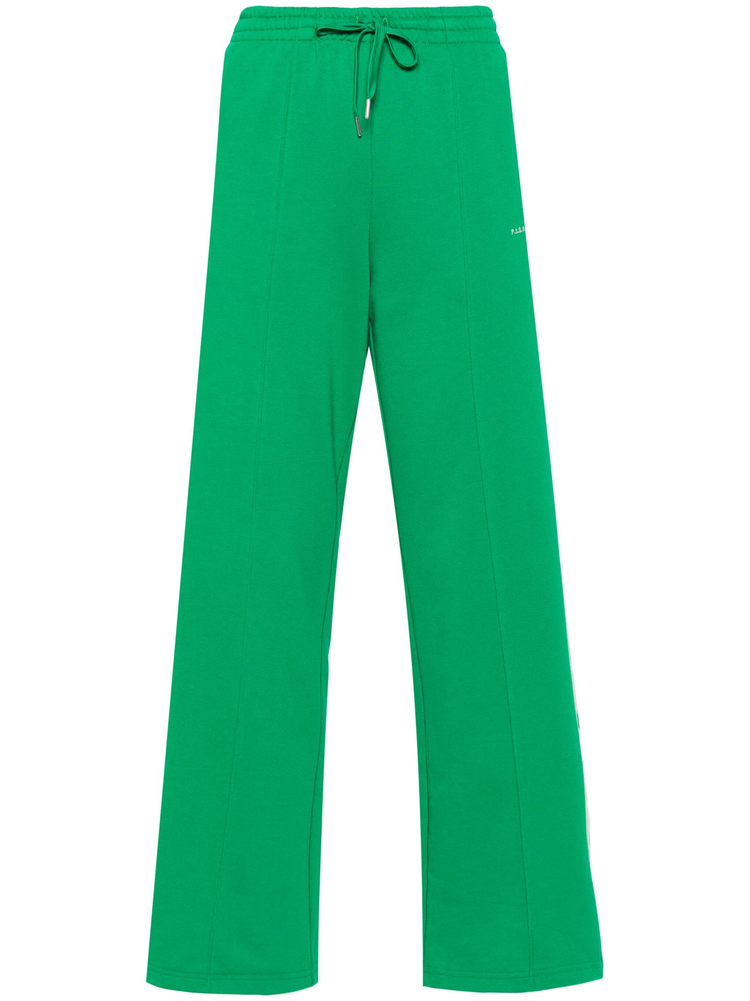 logo-embroidered straight trousers