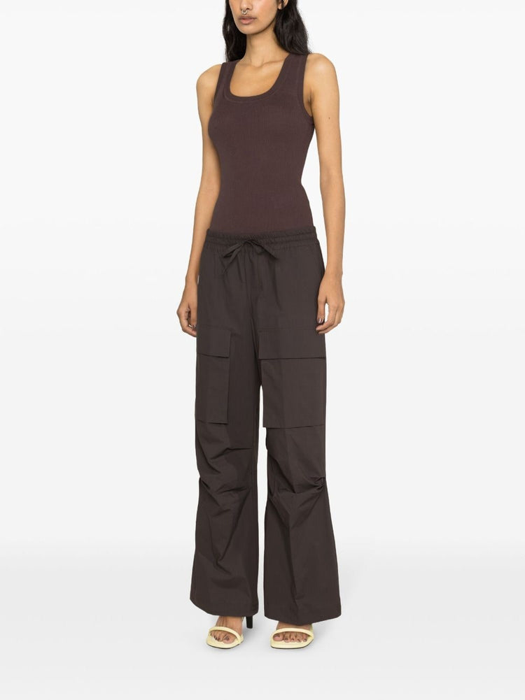 cargo-pockets cotton trousers