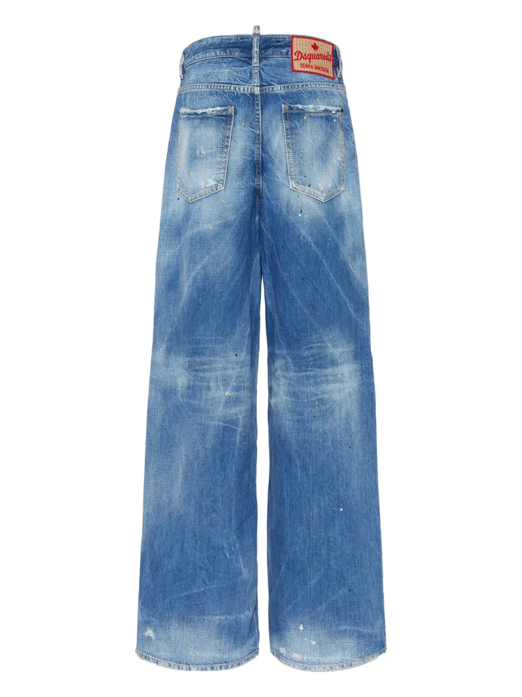 Traveller low rise wide denim jeans