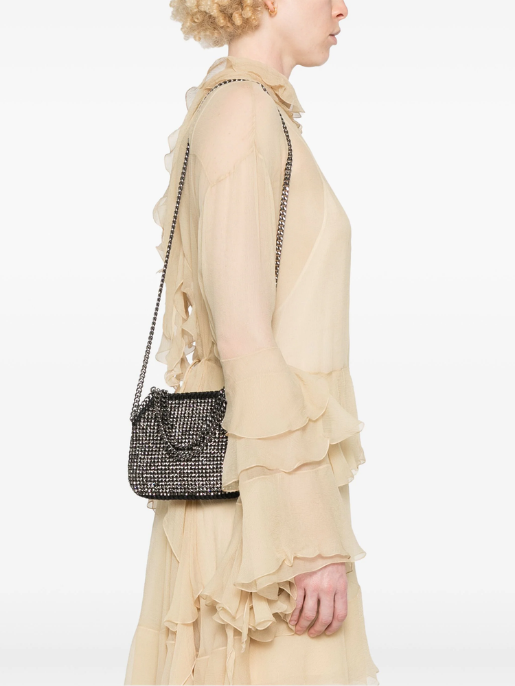 mini Falabella shoulder bag all over crystal