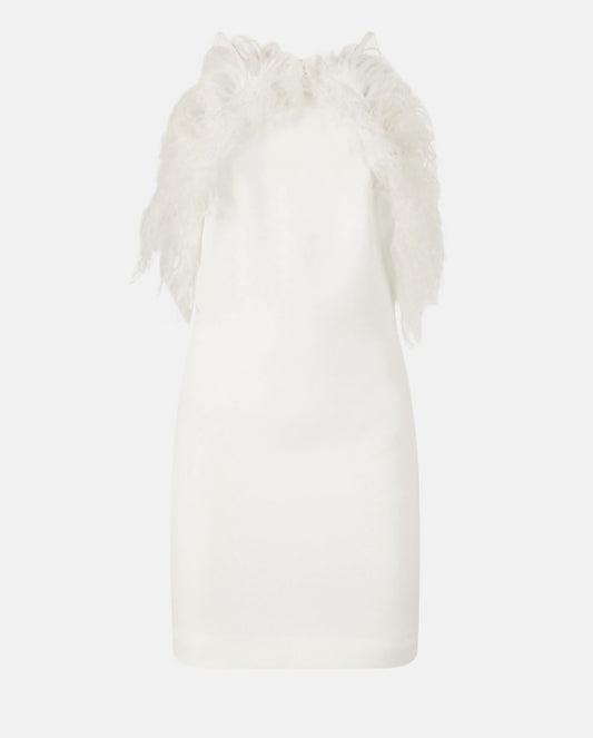 Mini dress Cady with ostrich feathers