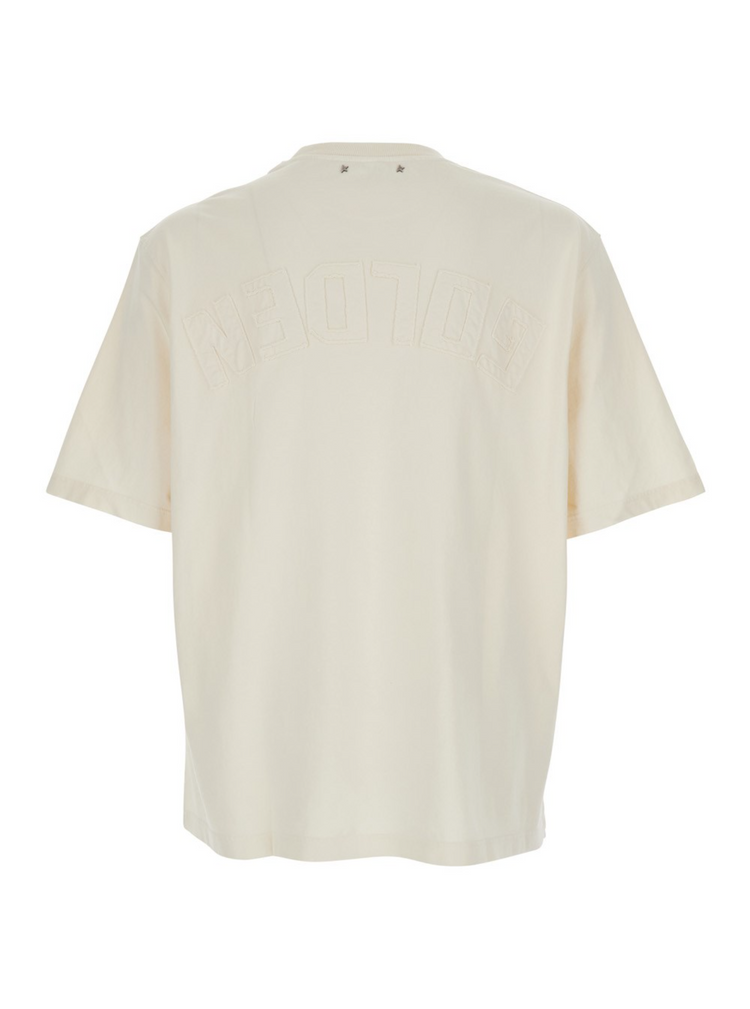 RELAXED FIT T-SHIRT COTTON JERSEY LOGO PATCH