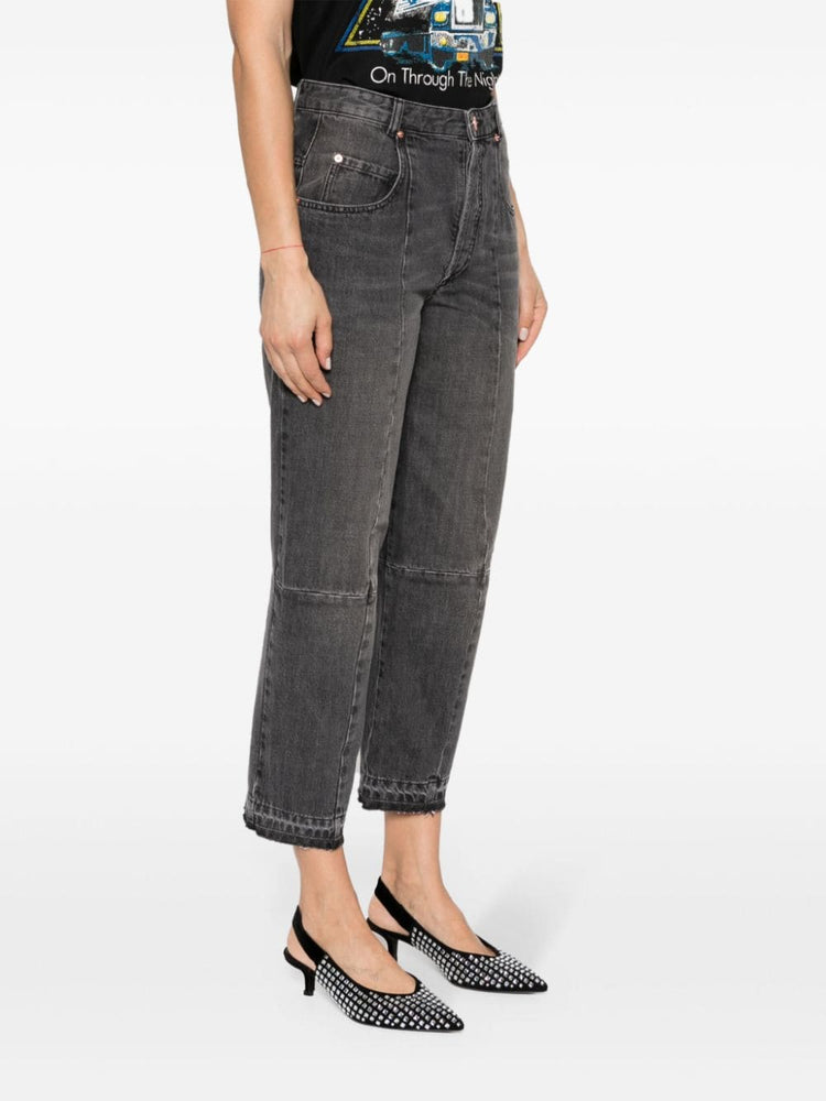 cropped straight-leg jeans