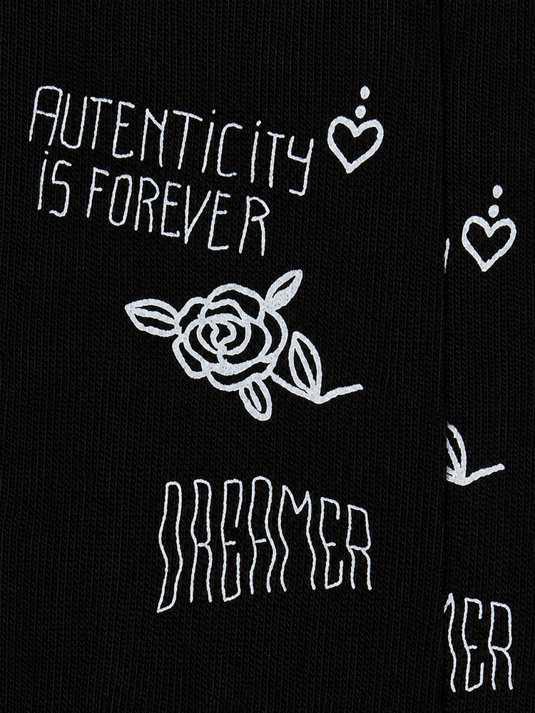 SOCKS HIGH RIB/DOODLES PRINT