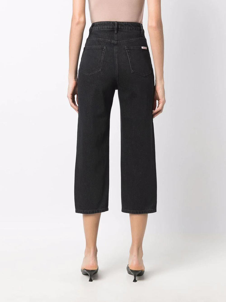 SELF-PORTRAIT straight-leg cropped jeans
