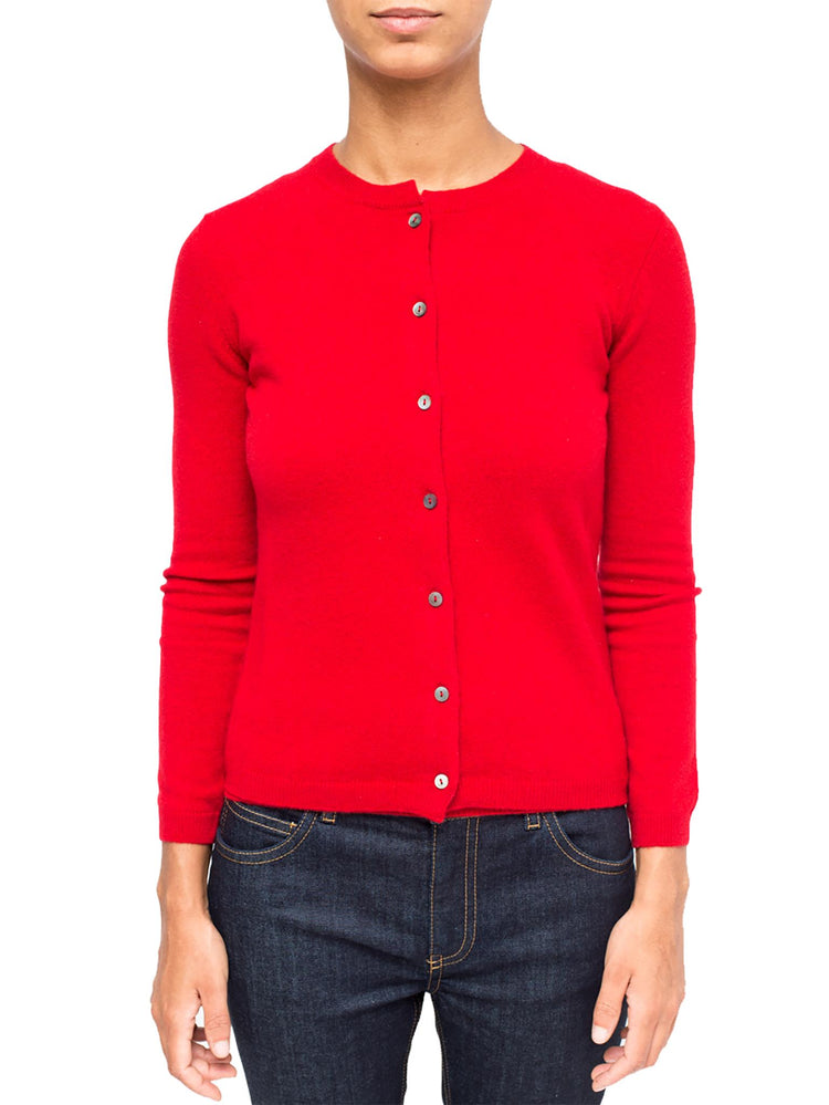 LA ROSE cardigan cashmere grigio melange