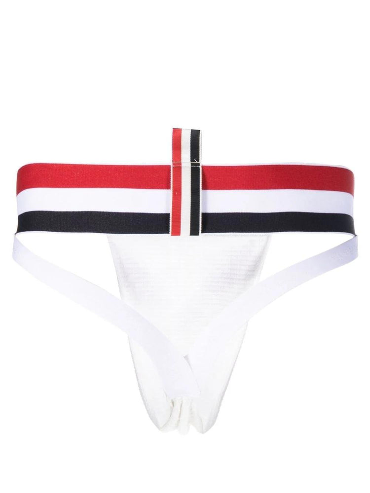 JOCK STRAP W/ RWB ELASTIC IN TEXTURED COTTON KNIT