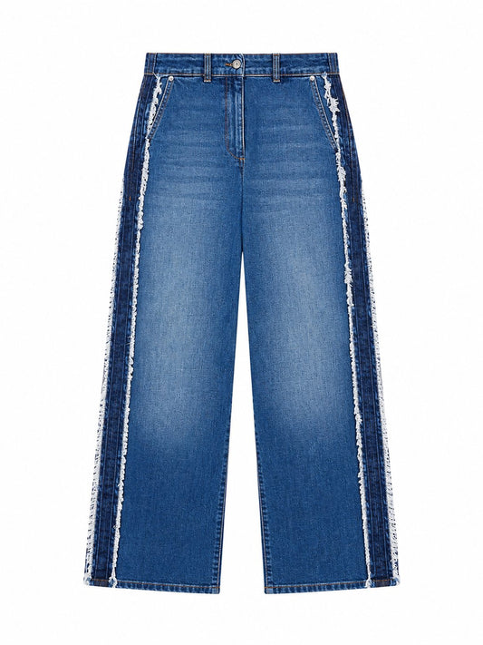 STRAIGHT DENIM TRACK PANTS