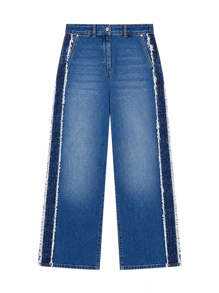 STRAIGHT DENIM TRACK PANTS