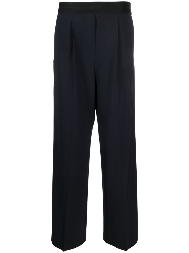 MSGM wide-leg high-waist trousers