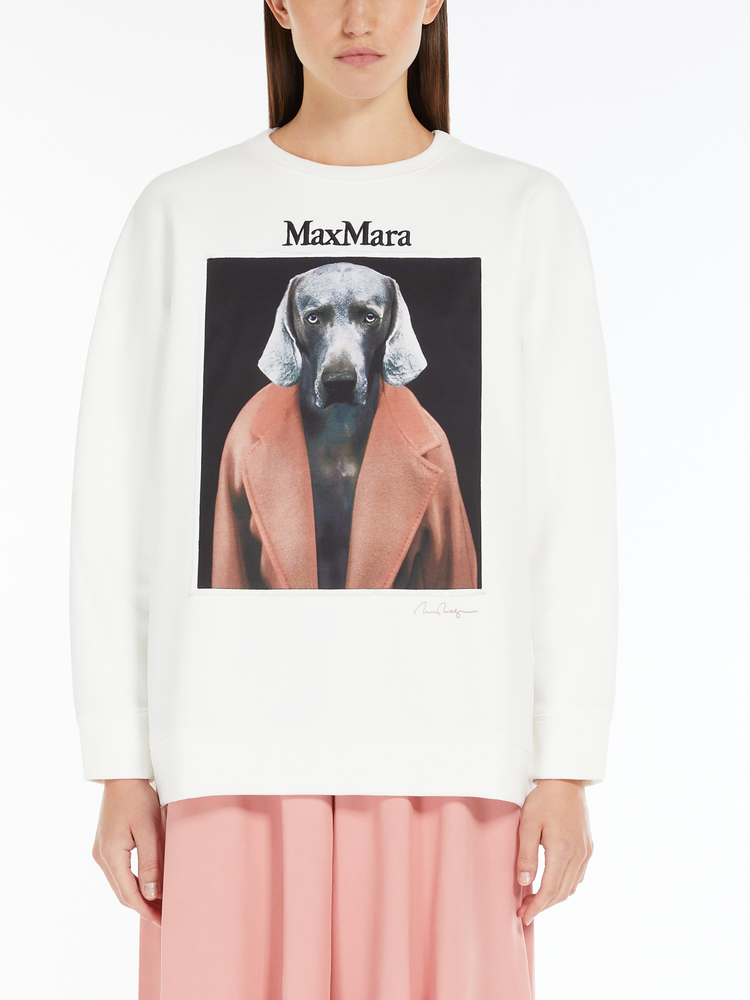 Bacco cotton sweatshirt with Wegman print