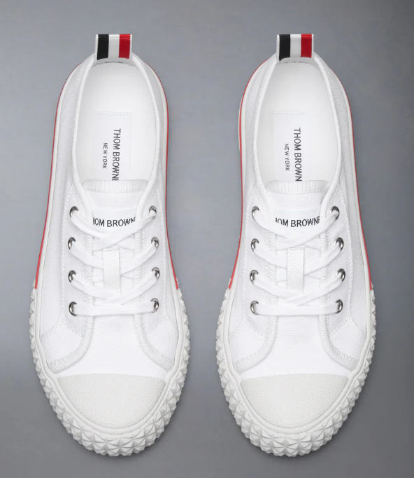 COLLEGIATE LOW TOP TRAINER W/ TARTAN TREAD SOLE IN ORGANIC CANVAS