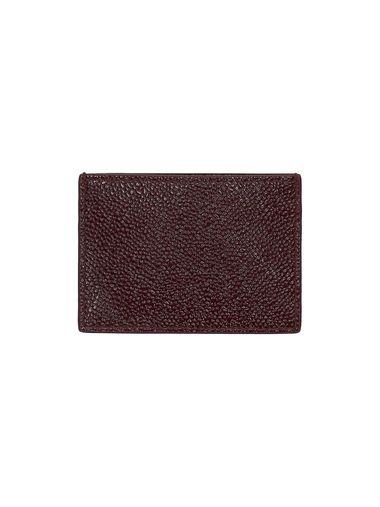 SINGLE CARD HOLDER IN PEBBLE LUCIDO LEATHER