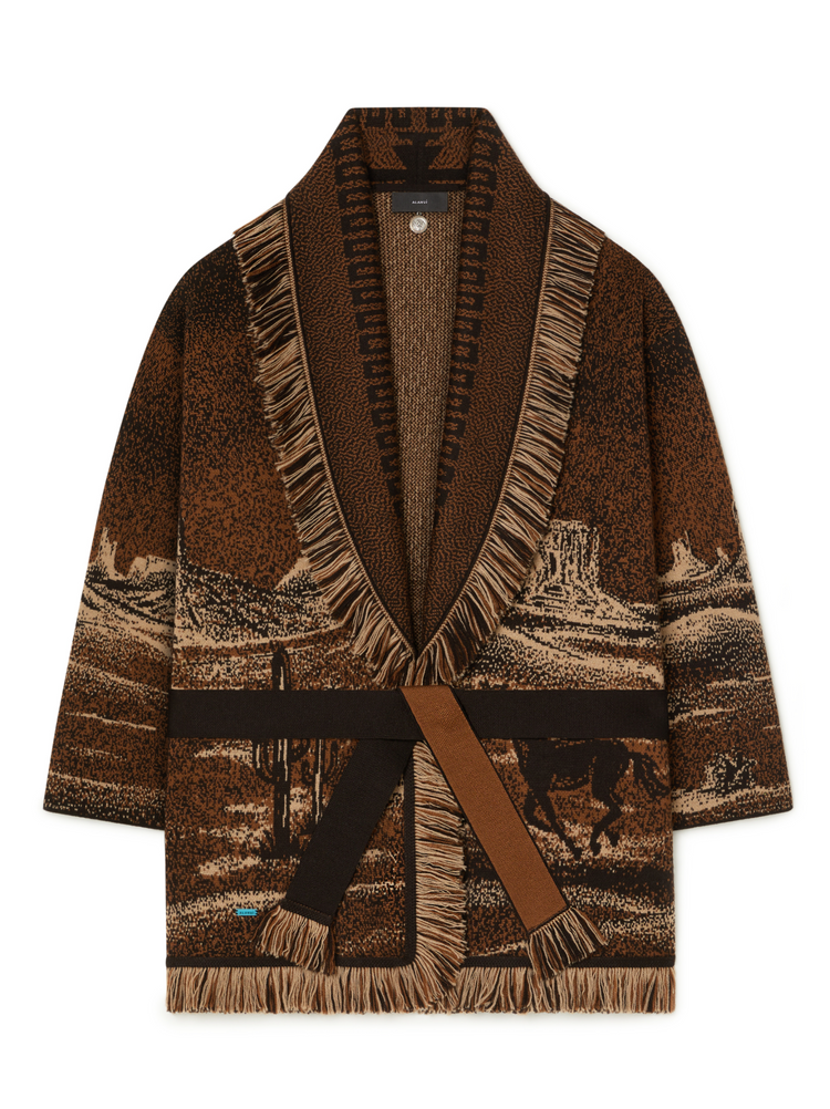 WILD WILD CARDIGAN COFFEE/MULTICOLOR