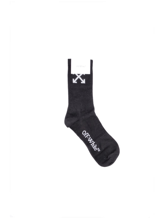 ARROW MID CALF SOCKS WHITE - BLACK