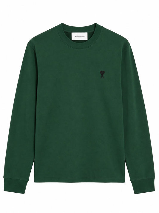 LONG SLEEVES TSHIRT WITH CONTRASTED AMI DE COEUR
