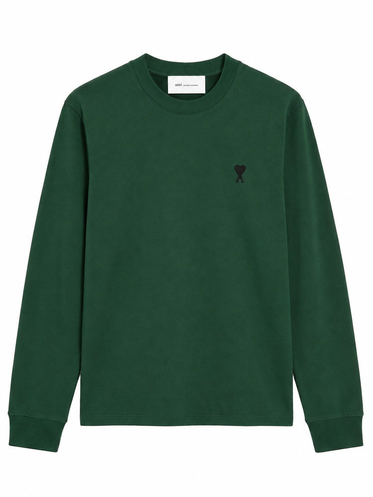 LONG SLEEVES TSHIRT WITH CONTRASTED AMI DE COEUR
