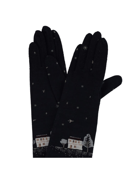 ANTIPAST  Gloves Knitted Black Navy