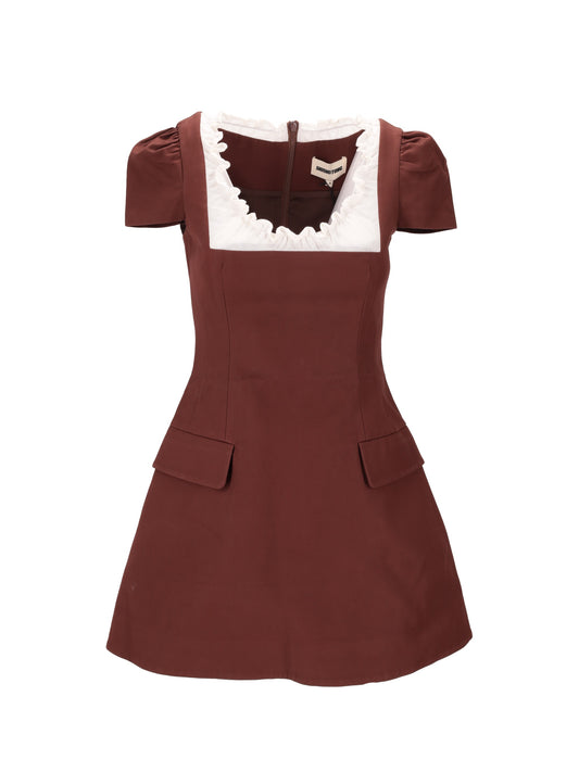 Scalloped Short Sleeve Dress