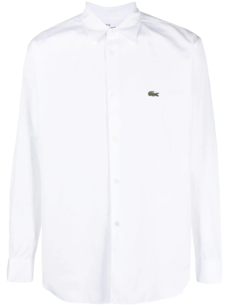 x Lacoste logo-embroidered cotton shirt