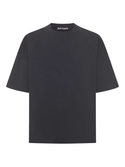 CURVED LOGO LOOSE COLLAR TEE VINTAGE BLA