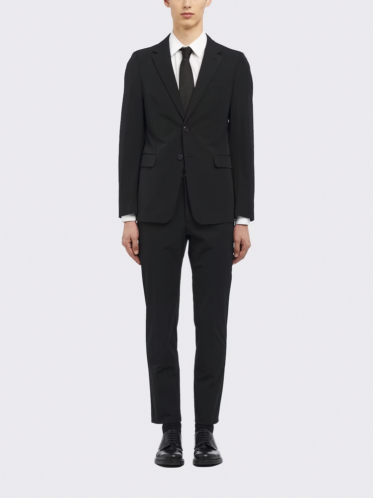 technical fabric single-breasted suit