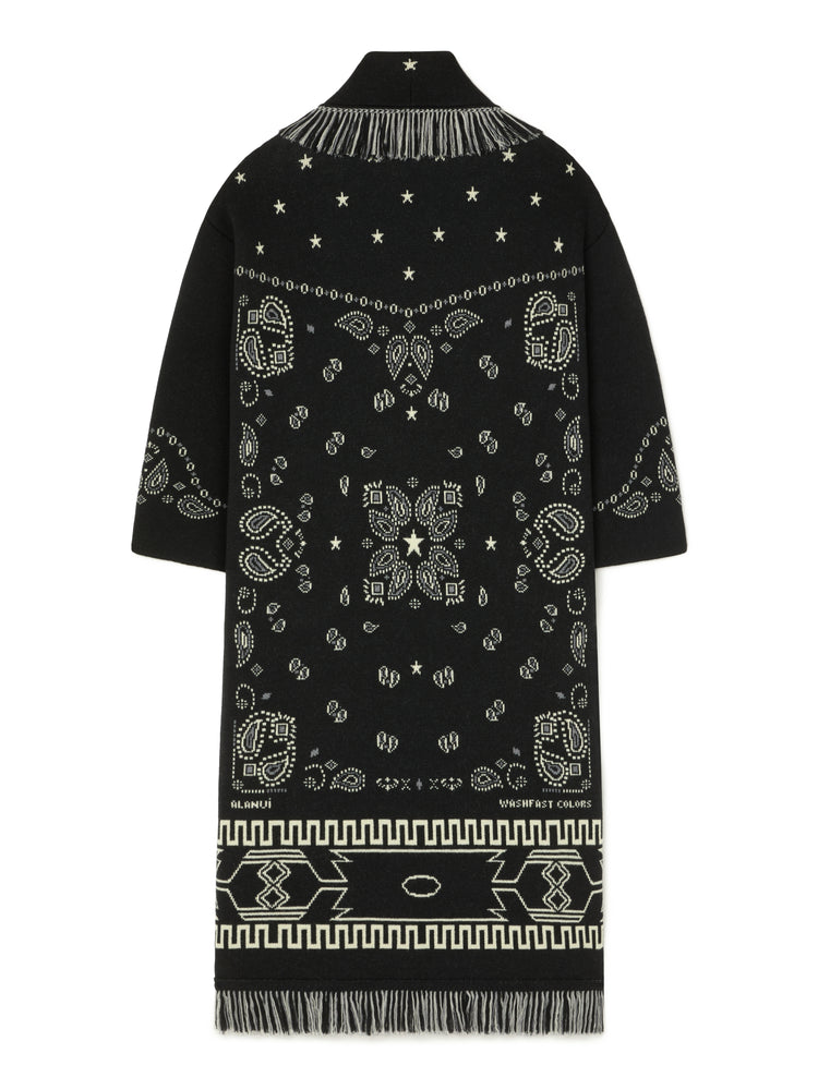 BANDANA JACQUARD COAT BLACK/MULTICOLOR