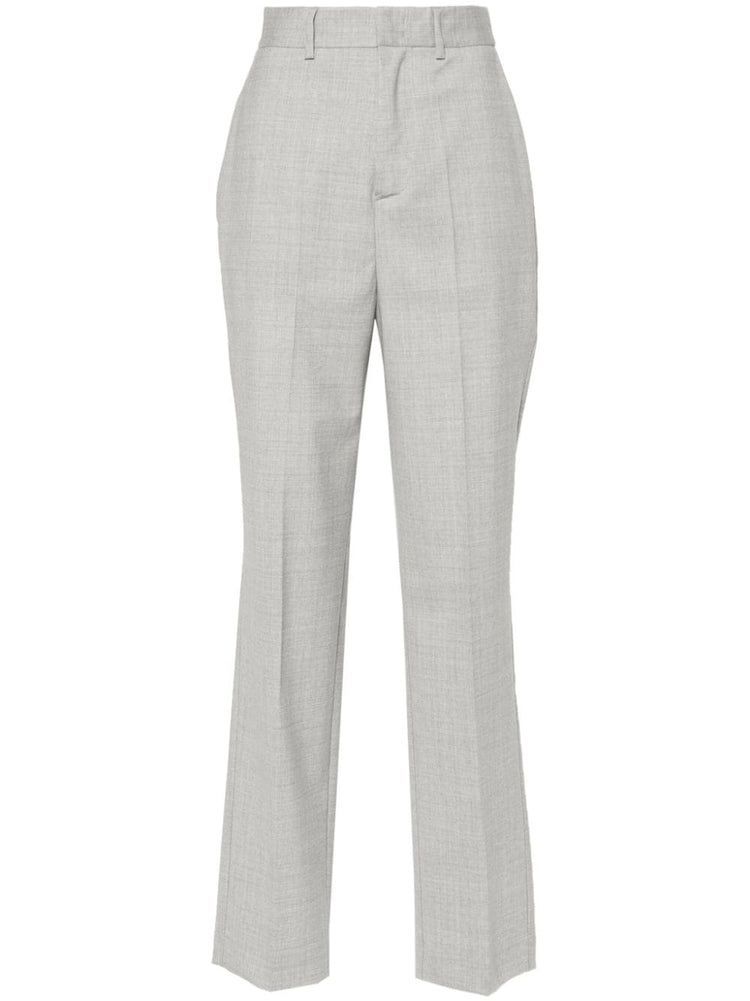 high-waisted tailored trousers