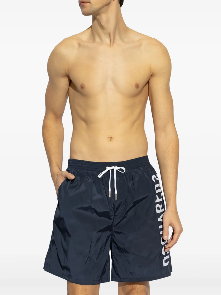 logo-print swim shorts