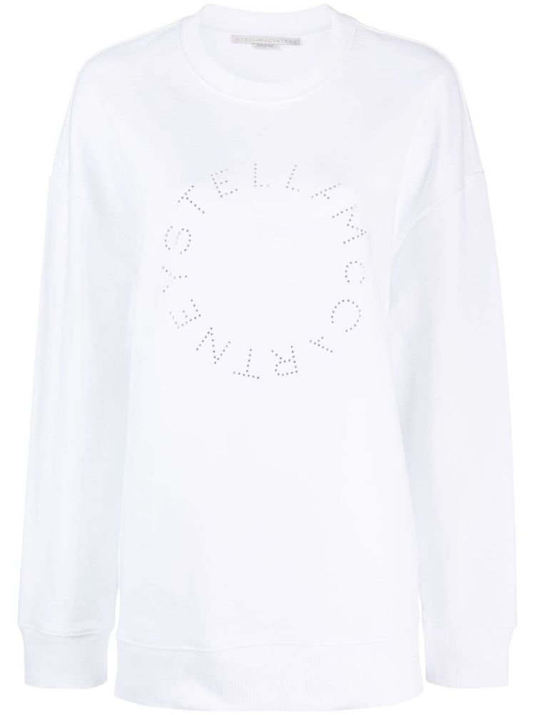 STELLA McCARTNEY rhinestone-embellished logo sweatshirt