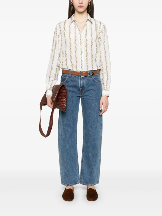 Inflorescence-print shirt