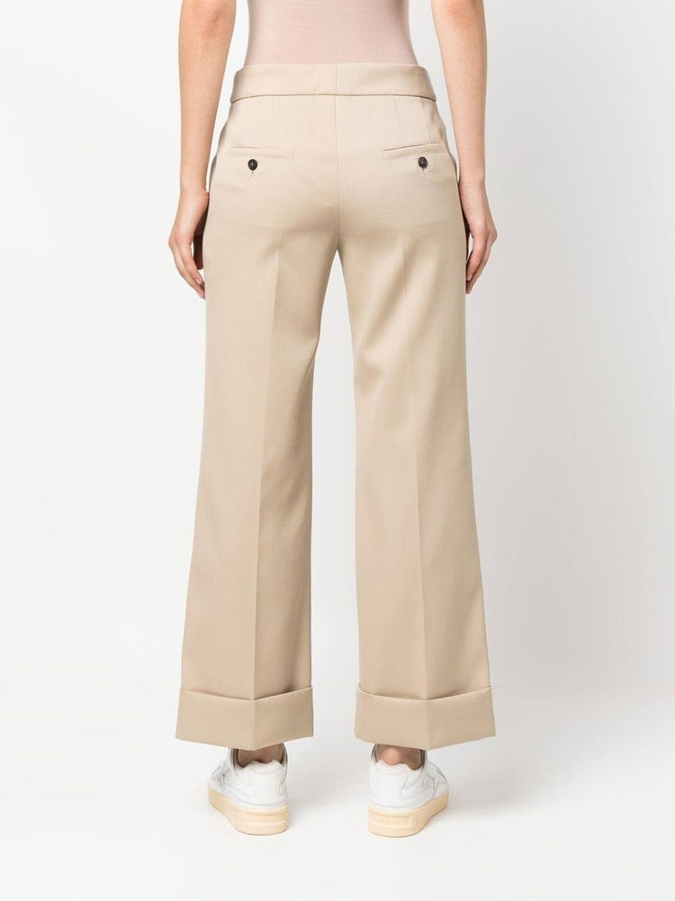 LANVIN mid-rise cropped wool trousers