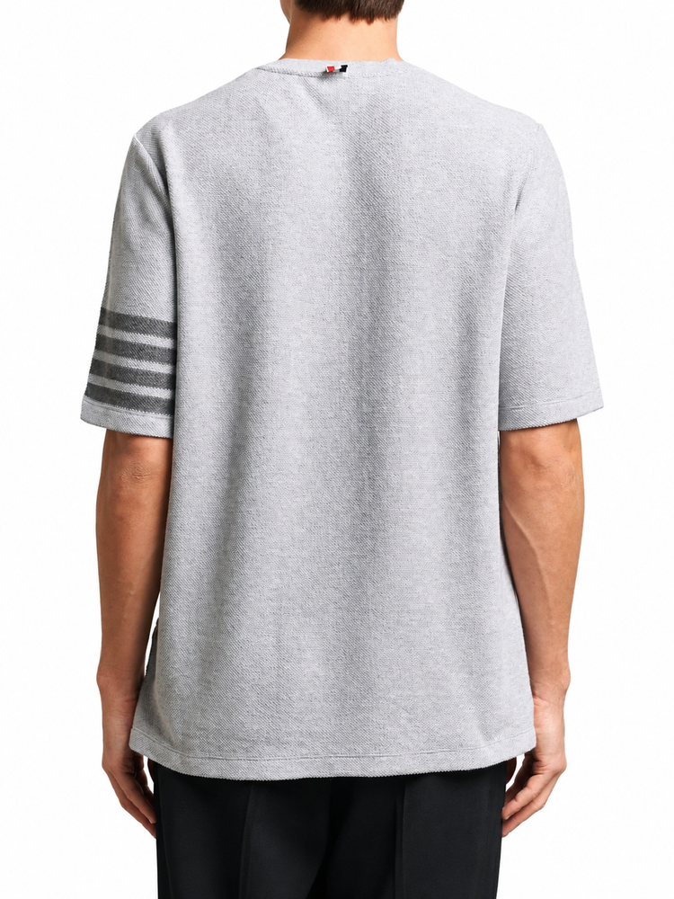 SHORT SLEEVE TEE IN TEXTURED PIQUE W/ ENG 4 BAR