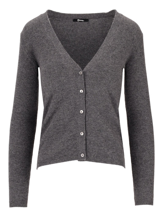LA ROSE cashmere crop v-neck cardigan
