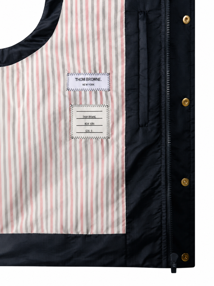 LIGHTWEIGHT DOWNFILL 4 BAR VEST (23") IN SHINY RIPSTOP