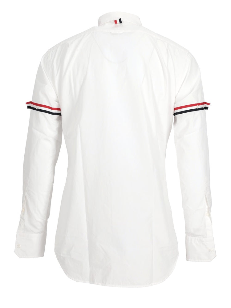 THOM BROWNE RWB stripe detail sleeve shirt