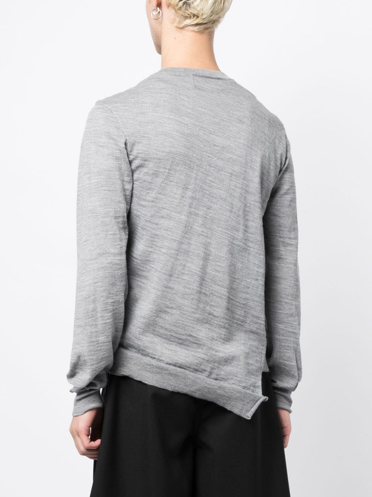 x Lacoste asymmetric wool jumper