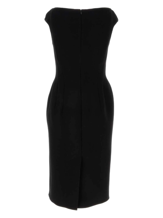 virgin wool midi dress