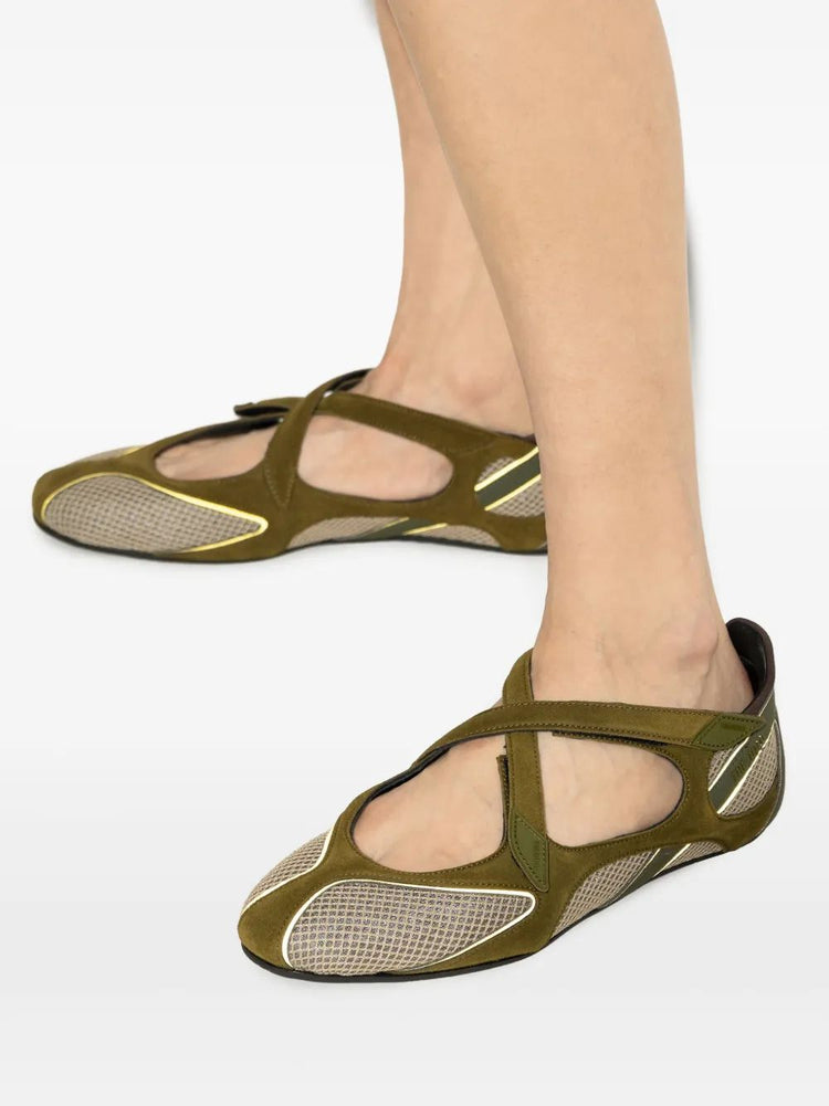'Floor01' ballerina flat Multimateriali sintetici e pelle