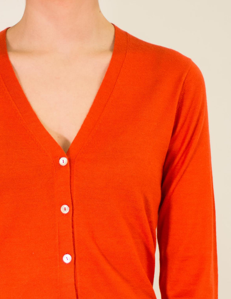 LA ROSE cardigan knit orange