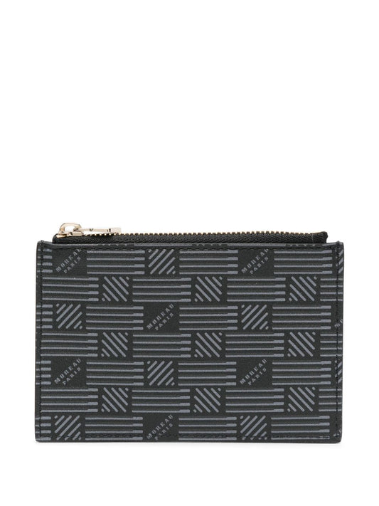logo-stamp leather wallet