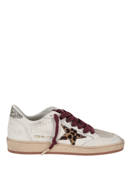 BALLSTAR NAPPA UPPER TOE AND SPUR SUEDE TONGUE HORSY STAR GLITTER HEEL