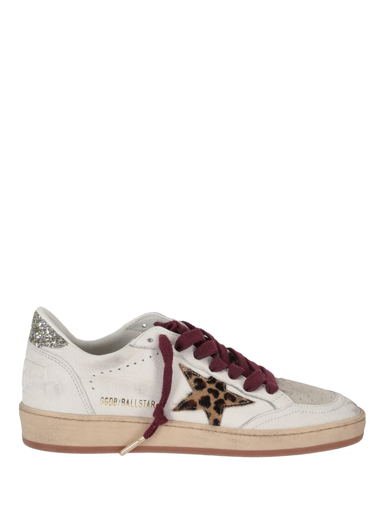 BALLSTAR NAPPA UPPER TOE AND SPUR SUEDE TONGUE HORSY STAR GLITTER HEEL
