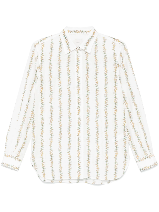 Inflorescence-print shirt