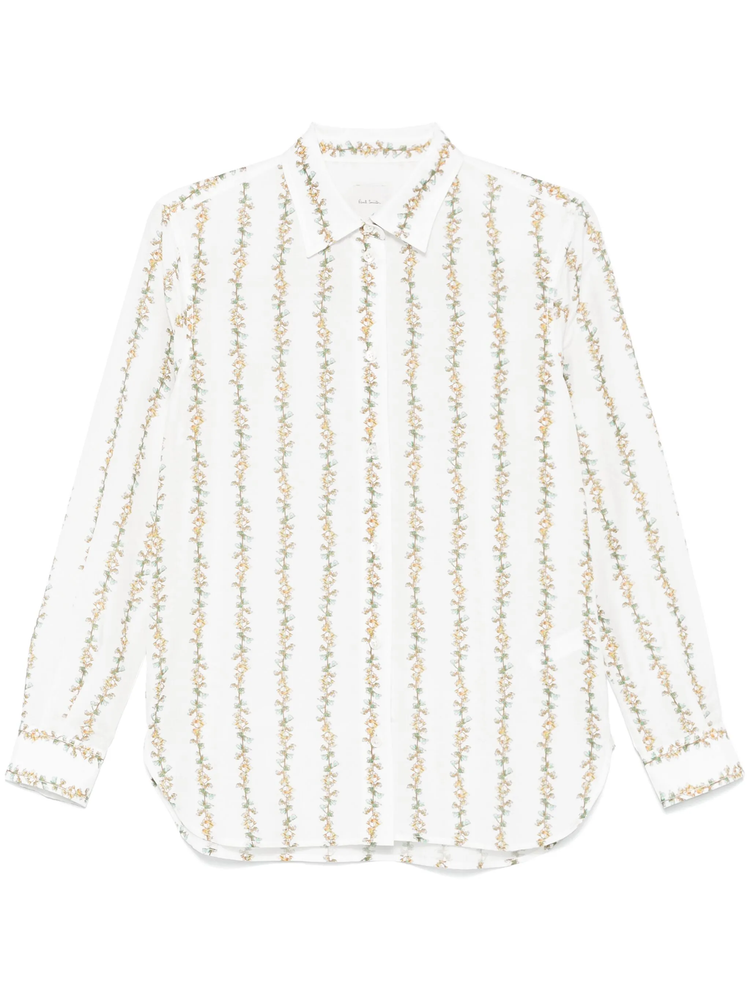 Inflorescence-print shirt