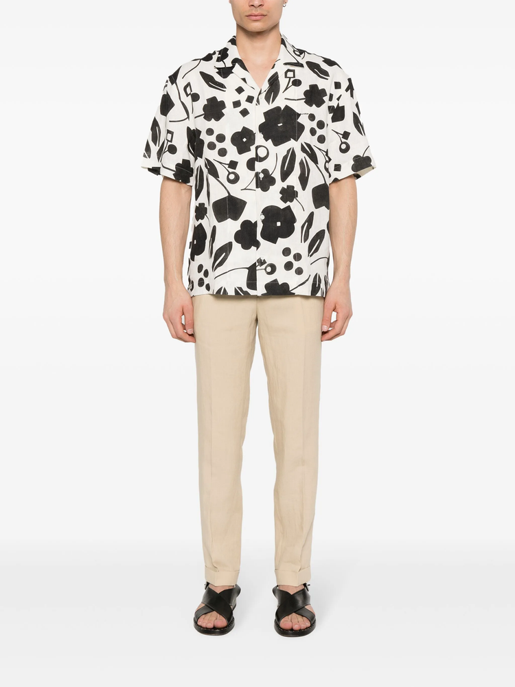 drawstring linen trousers